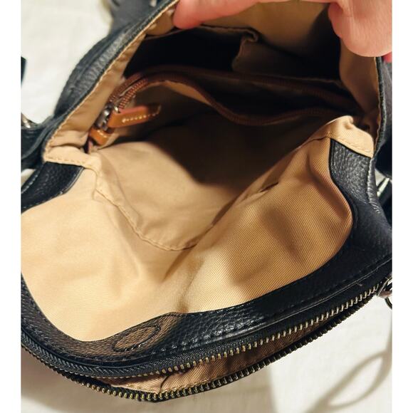 The SAK Silverlake Black Pebble Leather Studded Fringe Crossbody Shoulder Bag - Picture 7 of 13